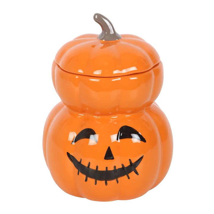 Charming Stacked Pumpkin Oil Burner and Wax Warmer, perfect for Halloween décor and seasonal fragrances at home.