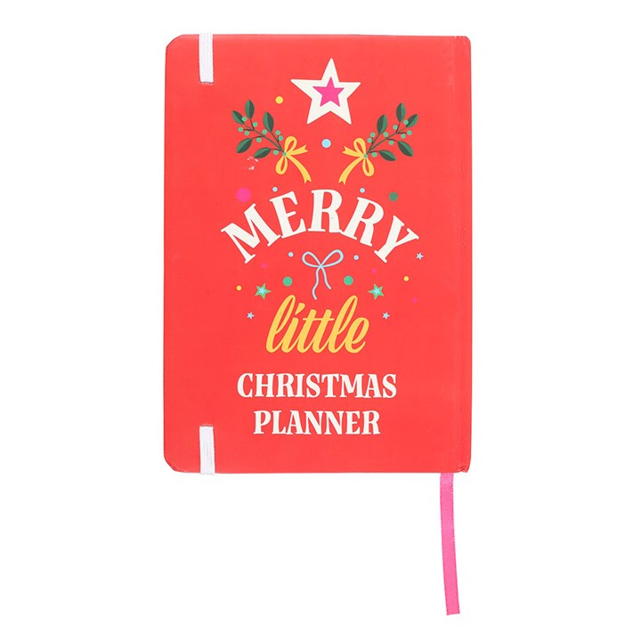 Merry Little Christmas Planner in vibrant red, perfect for organising your festive season plans and gift lists.