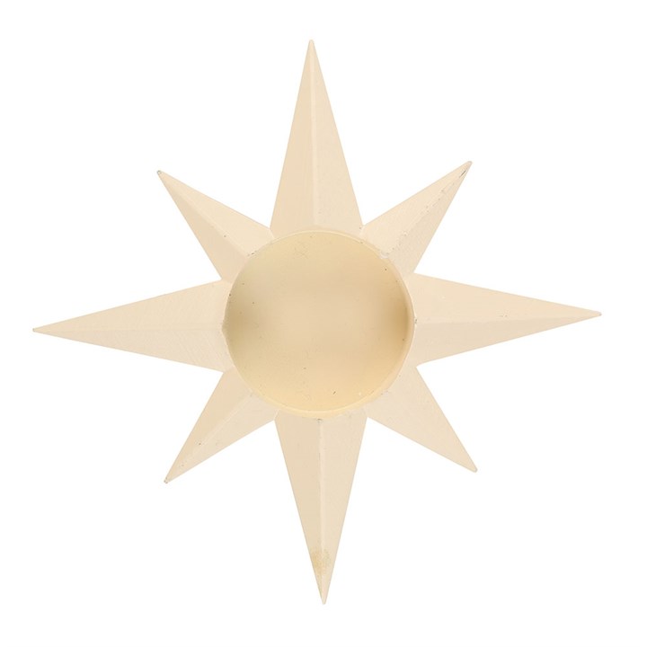 Illuminate your space with the Cream Star Tealight Candle Holder, perfect for festive gatherings and celestial décor.