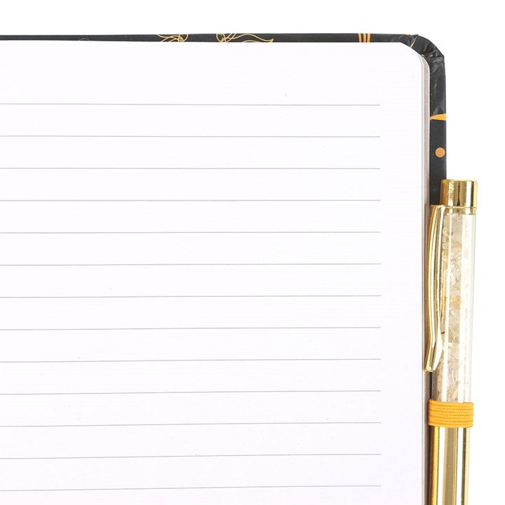 Stylish Leave A Little Sparkle A5 Notebook with Citrine Pen, perfect for jotting down dreams and inspirations.