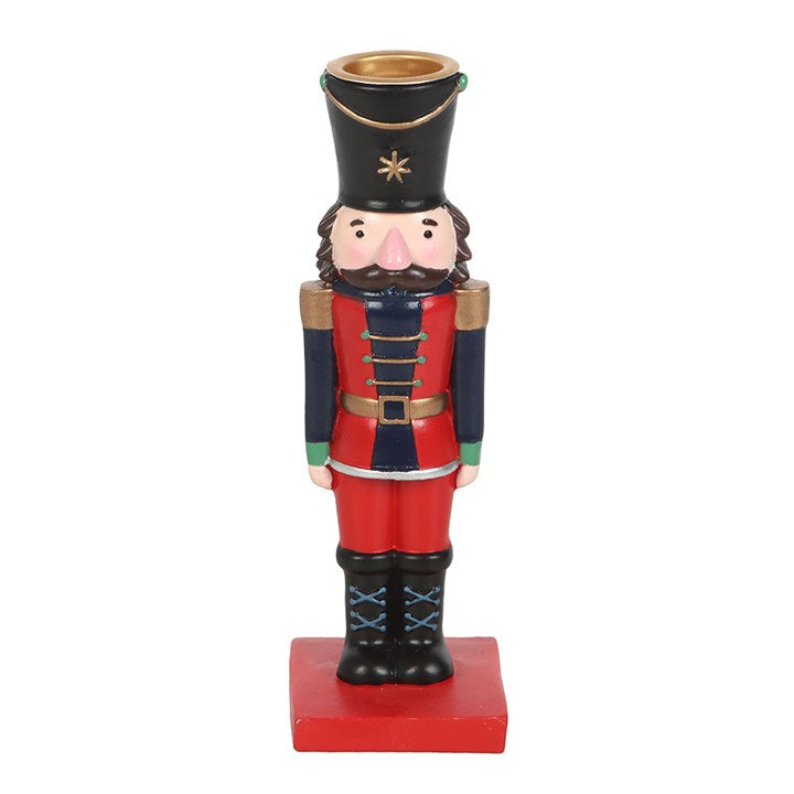 Nutcracker Taper Candle Holder adds festive charm to your home, perfect for tables and displays this Christmas.