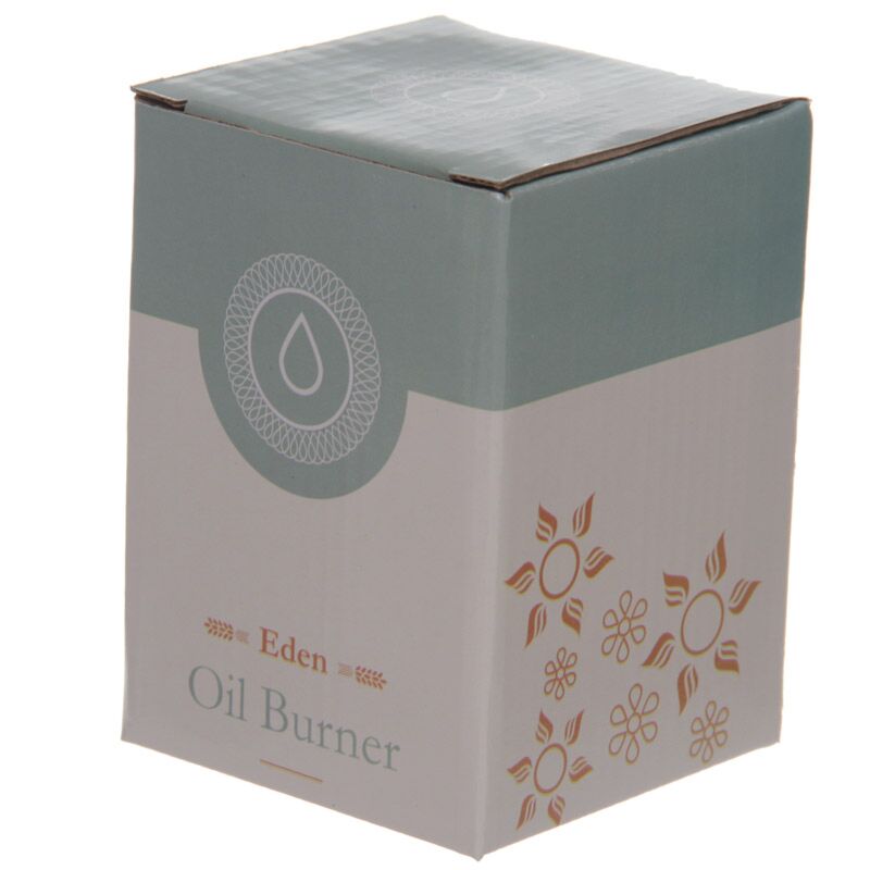 Decorative Ceramic Black and White Grass Design Oil & Wax Burner