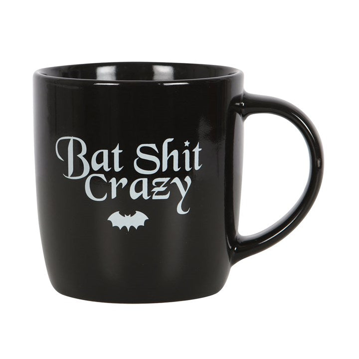 Funny Bat Shit Crazy Mug perfect for your morning coffee, with a 340ml capacity, microwave and dishwasher safe.