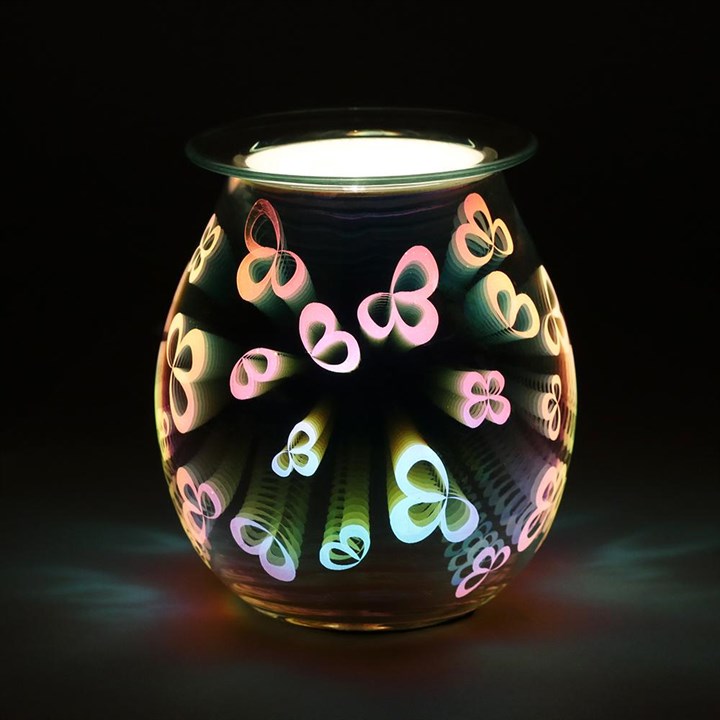 Illuminate your space with the 3D Flower Petal Light Up Electric Oil Burner, showcasing vibrant, blooming petals.
