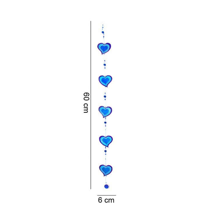 Purple & Blue String Of Hearts, Suncatcher