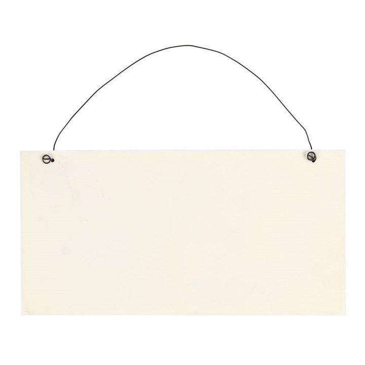 20cm Pumpkin Spice Hanging Sign: blank cream hanging plaque with a wire hanger for autumn decor.