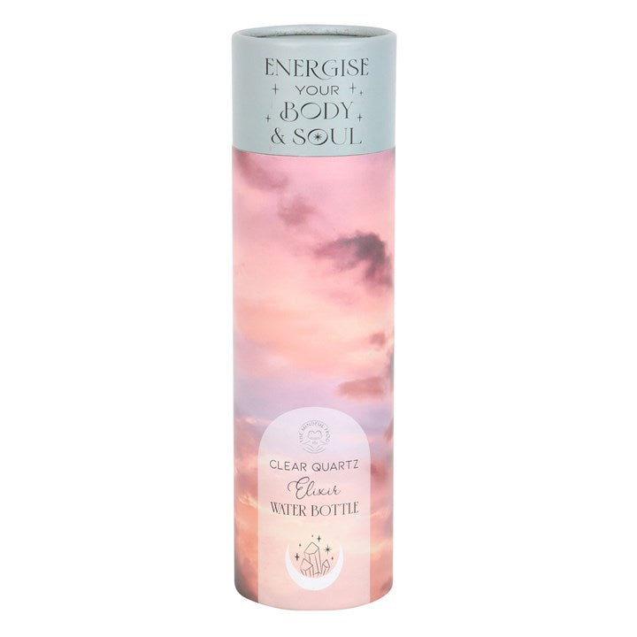 Clear Quartz Body and Soul Glass Water Bottle by Body & Soul — crystal power energises your body and soul.