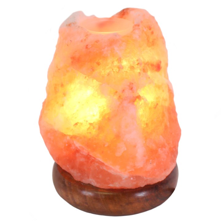 Himalayan 1.5-2Kg Salt Aroma Lamp, perfect for warming fragrance oils and enhancing your space.