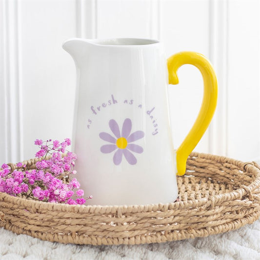 Brighten your home with the Fresh as a Daisy Ceramic Flower Jug, featuring a vibrant daisy design and cheerful colours.
