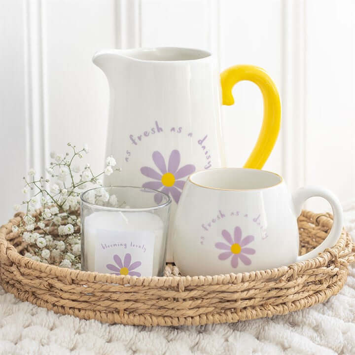 Brighten your home with the Fresh as a Daisy Ceramic Flower Jug, perfect for vibrant blooms on any table or windowsill.