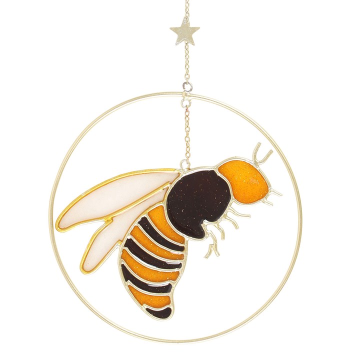 Brighten your home with the Summer Bee Suncatcher, featuring a detailed bee design and a star for added charm.