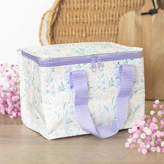 Insulated Ditsy Floral Lunch Bag with a charming cottage garden design, perfect for spring outings and everyday use.