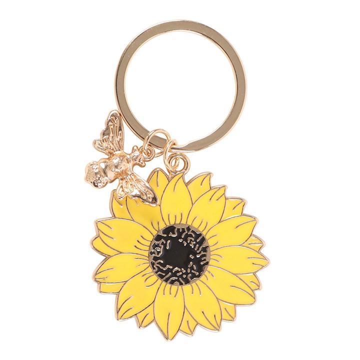 Cheerful You Are My Sunshine Sunflower Keyring, perfect gift to brighten someone's day with its sweet design.