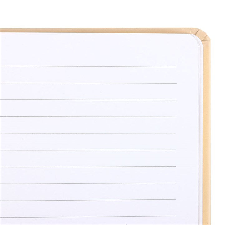 Sun A5 Notebook showcasing lined pages, perfect for capturing thoughts and dreams with a stylish design.
