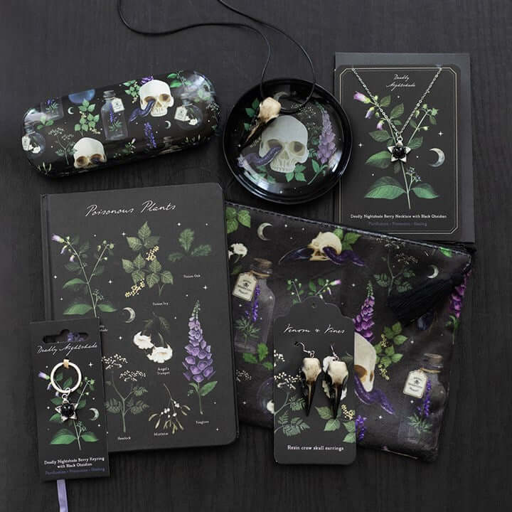 Poisonous Plants A5 Notebook featuring a detailed botanical design, ideal for journaling and stationery lovers.