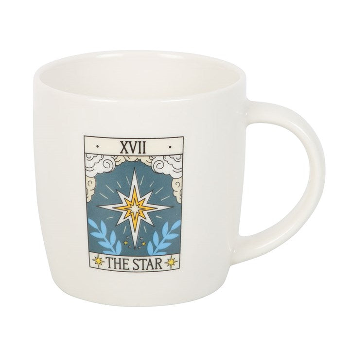 The Star Vintage Tarot Mug features a traditional tarot card design, perfect for your morning brew.