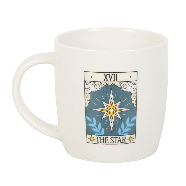 The Star Vintage Tarot Mug features a striking tarot card design, perfect for your daily brew and a mystical vibe.