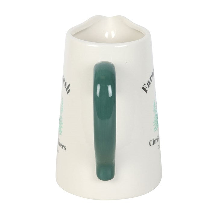 Farm Fresh Christmas Trees Ceramic Flower Jug Coming Back Soon 24/7 enhances home decor with rustic charm and style.
