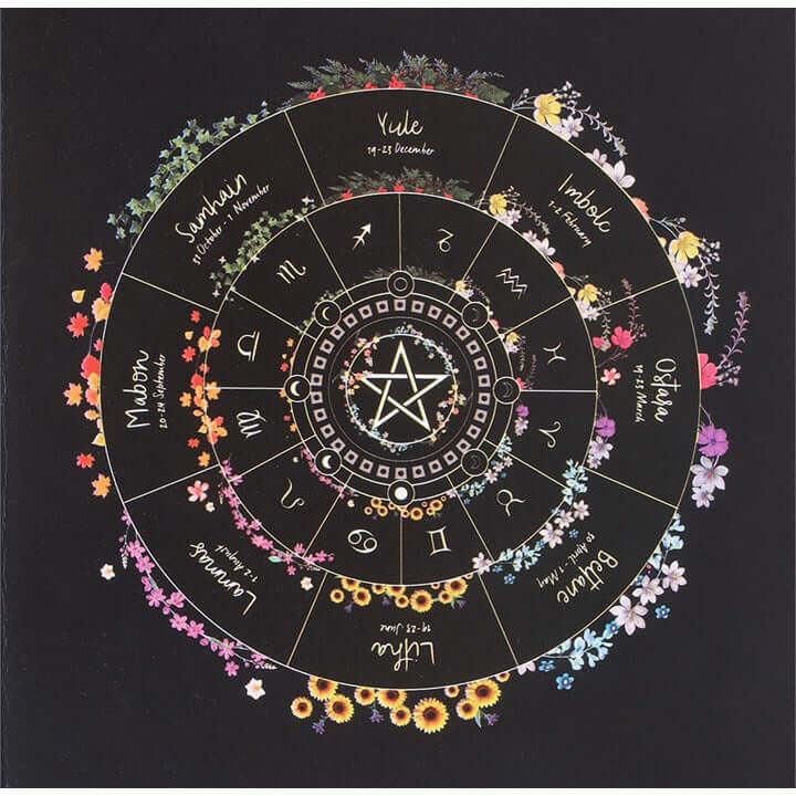 Wheel of the Year A5 Notebook features a beautiful seasonal design for journaling rituals and reflections.