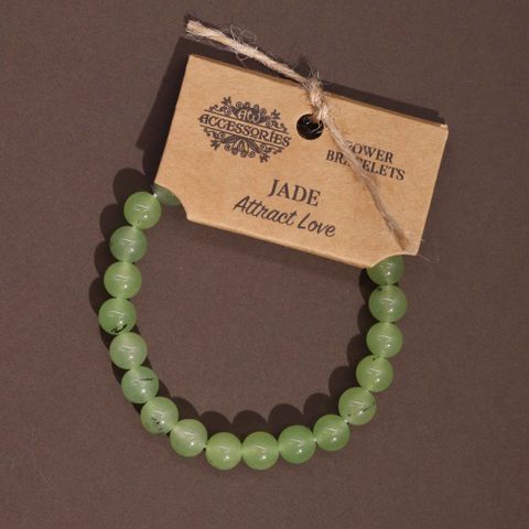 Elegant Power Bracelet - Jade showcasing its natural beauty, perfect for any outfit and renowned for its healing benefits.
