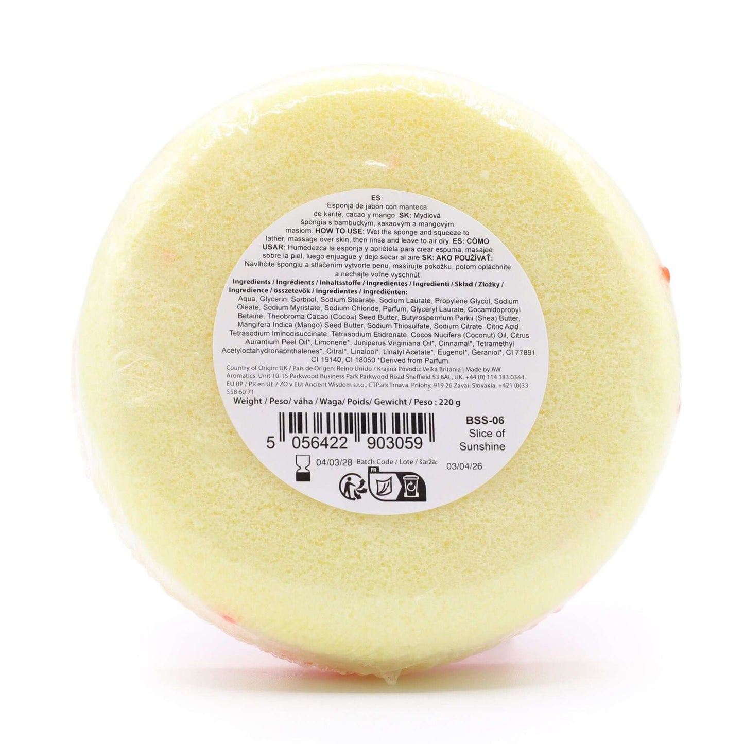 citrus soap sponge slice of sunshine
