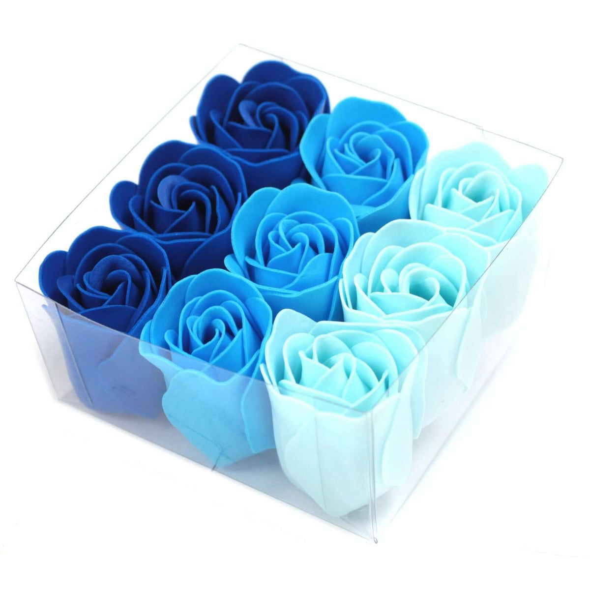 Luxury Soap Flowers Set of 9 Blue Wedding Roses