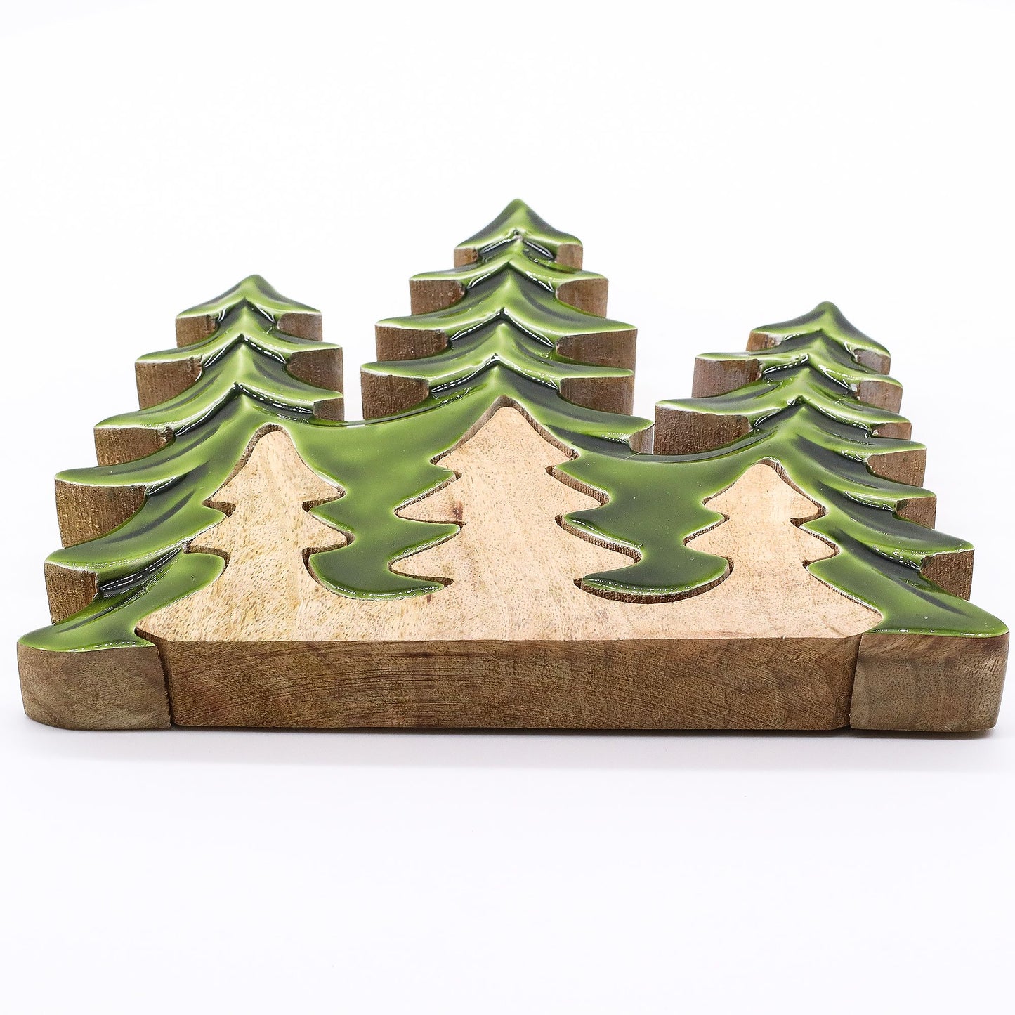 Lost in the Forrest: Three Trees 3D wooden decoration, 20x23 cm, handcrafted in India