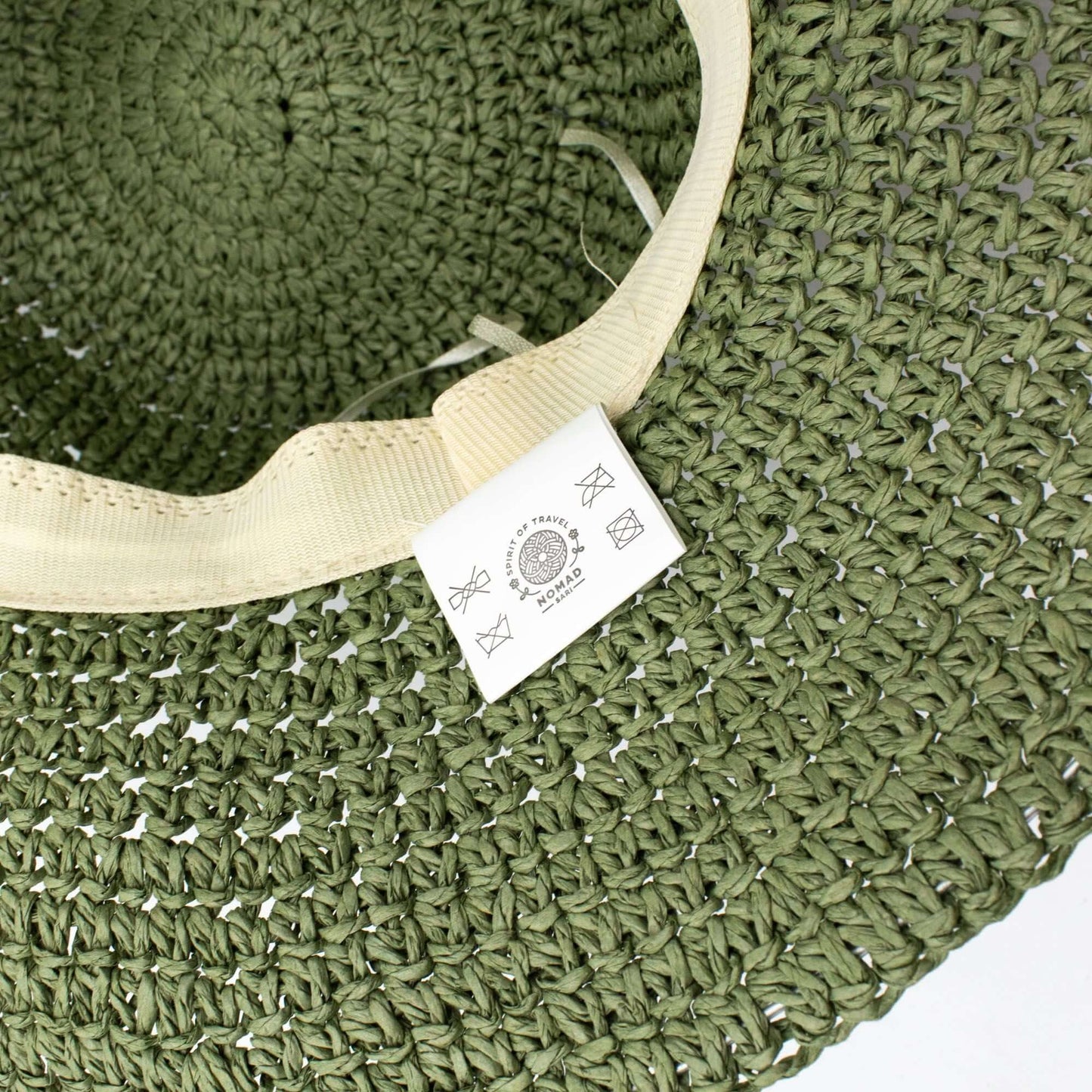 Nomad Sari Floppy Straw Sun Hat Moss Green