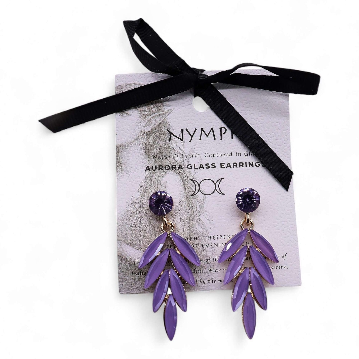 Lavender Vintage Glass Faries Earrings
