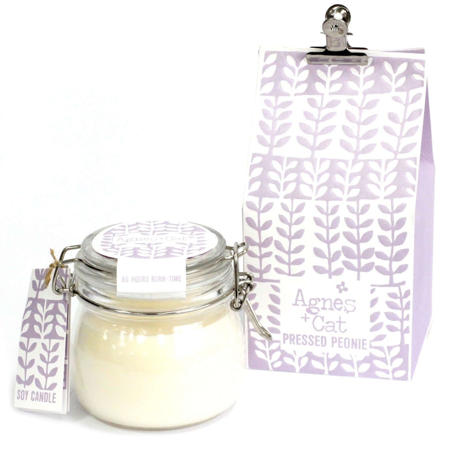 Agnes + Cat Kilner Jar Candle in Pressed Peonies