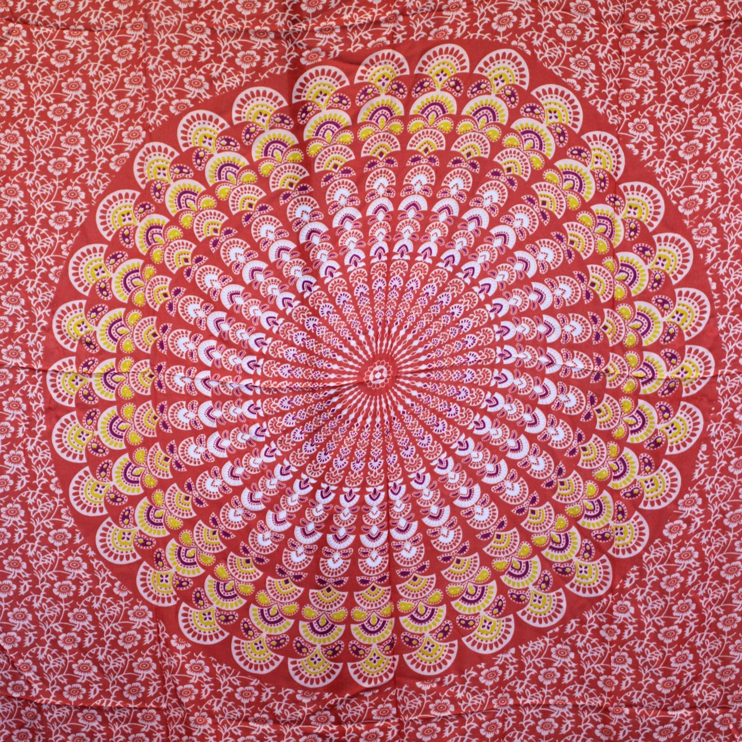 Ancient Wisdom Pink Rose Mandala Sarongs - Versatile beachwear accessory featuring a vibrant peacock feather design.