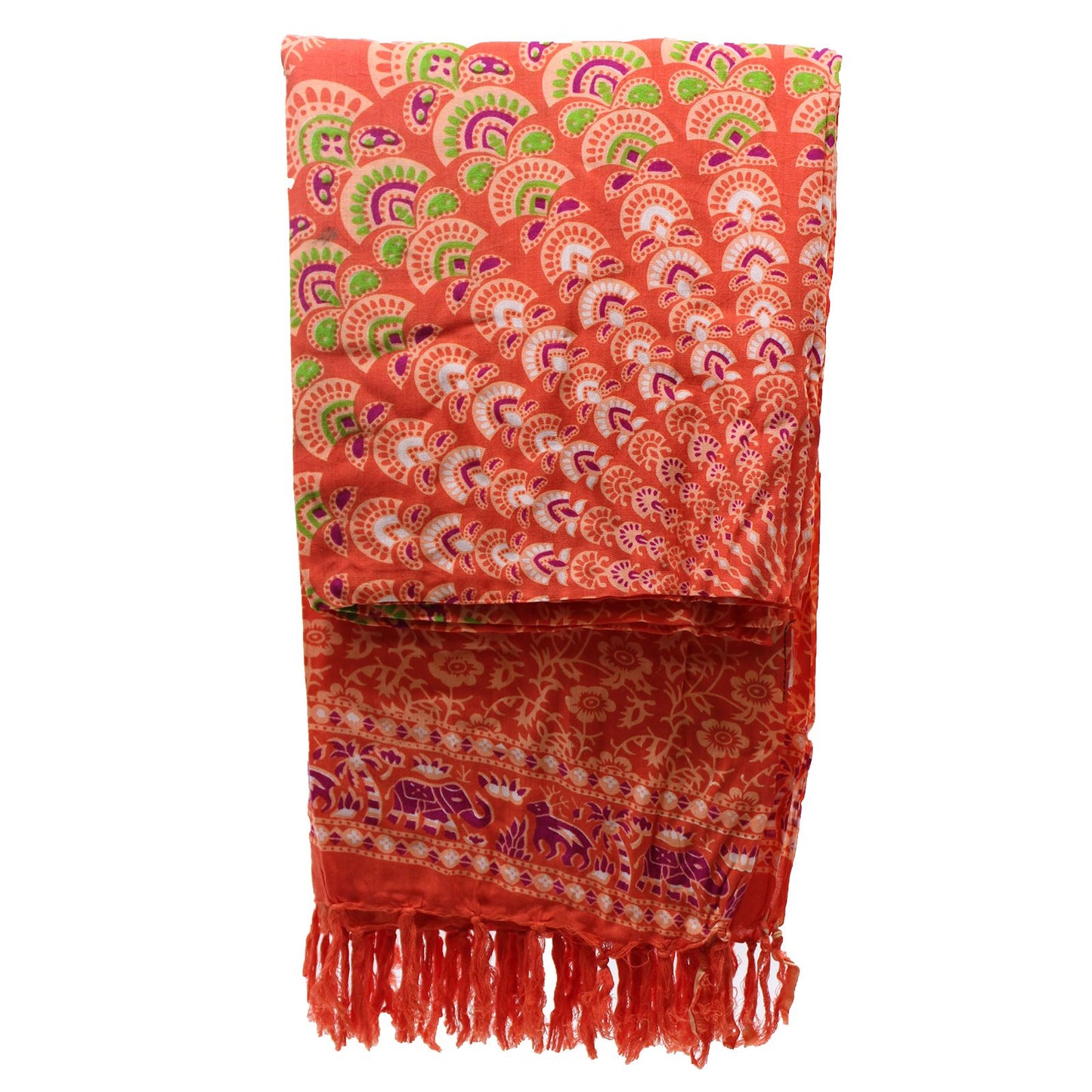 Ancient Wisdom Pink Rose Mandala Sarongs - Versatile beachwear accessory featuring vibrant floral patterns.