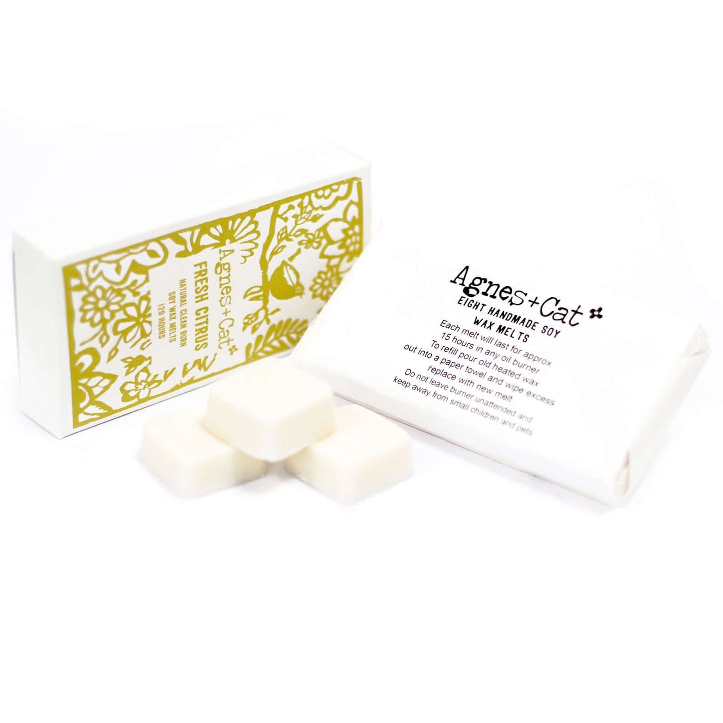Agnes and Cat Box of 8 Wax Melts Fresh Citrus