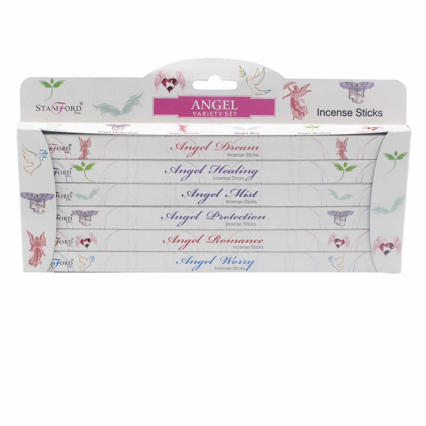 Stamford Gift Set - Angel (White) Stamford incense variety set with six angelic fragrances in white box