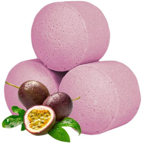 1.3Kg Box of Chill Pills (Mini Bath Bombs) - Passion Fruit, featuring vibrant colours and delightful passion fruit aroma.