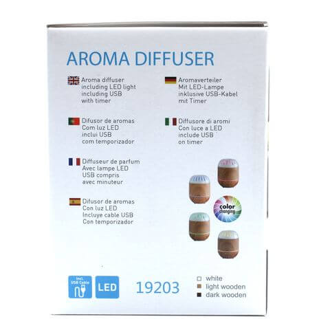 Palermo Atomiser - USB - Colour Change - Timer, a stylish aroma diffuser with LED lights and auto shut-off feature.