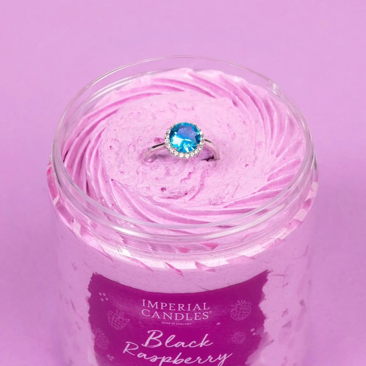 Imperial Candles Black Raspberry Whipped Soap with Hidden Earrings