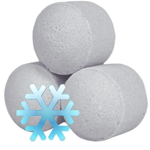 Delight in the 1.3Kg Box of Chill Pills (Mini Bath Bombs) - White Christmas for a soothing winter escape.