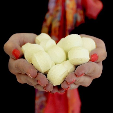 Delight in the 1.3Kg Box of Chill Pills (Mini Bath Bombs) - Vanilla Cup Cake, perfect for a soothing bath experience.