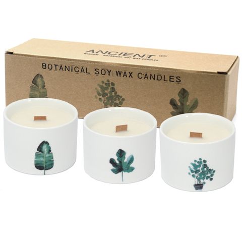 Med Botanical Candles - Japanese Garden - Rose Wood showcases serene, eco-friendly candles with botanical designs.