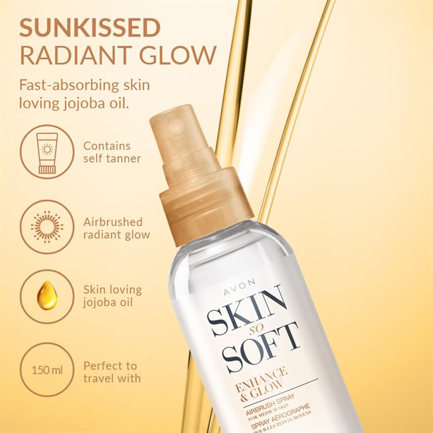 Skin So Soft Enhance & Glow Airbrush Spray 150ml Moisturiser