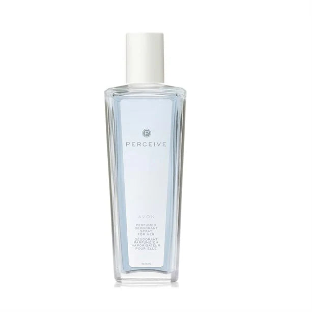Perceive Perfumed Body Spray - 75ml by Avon offers a serene floral scent with notes of pear and pink dianthus.