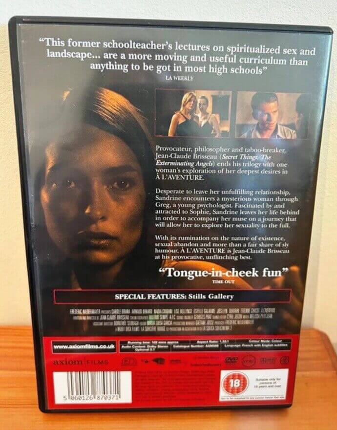 Discover A L'Aventure (DVD, 2009), a captivating Jean-Claude Brisseau film exploring desire and relationships.