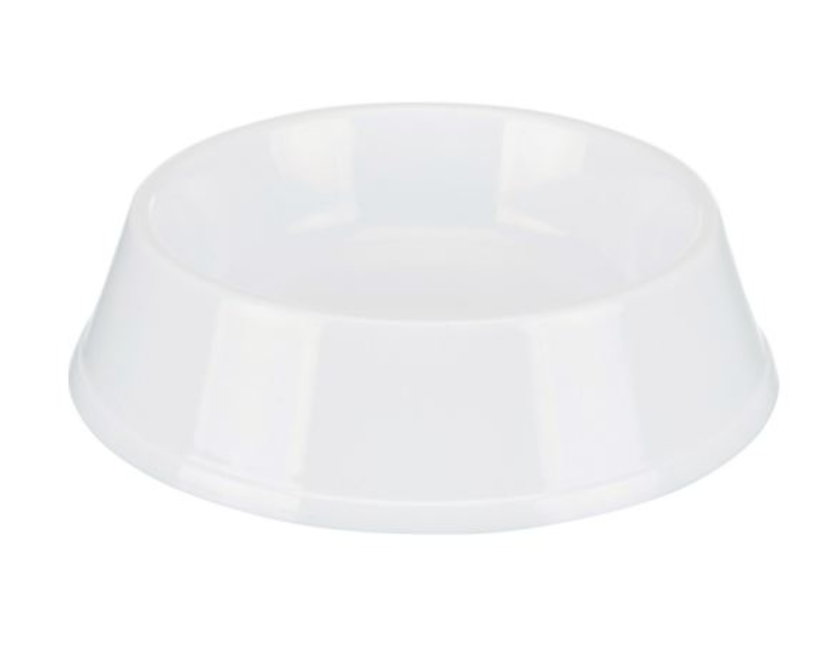 Stylish and practical White Cat Food Bowl - GCCF Compliant, perfect for your cat's dining experience.