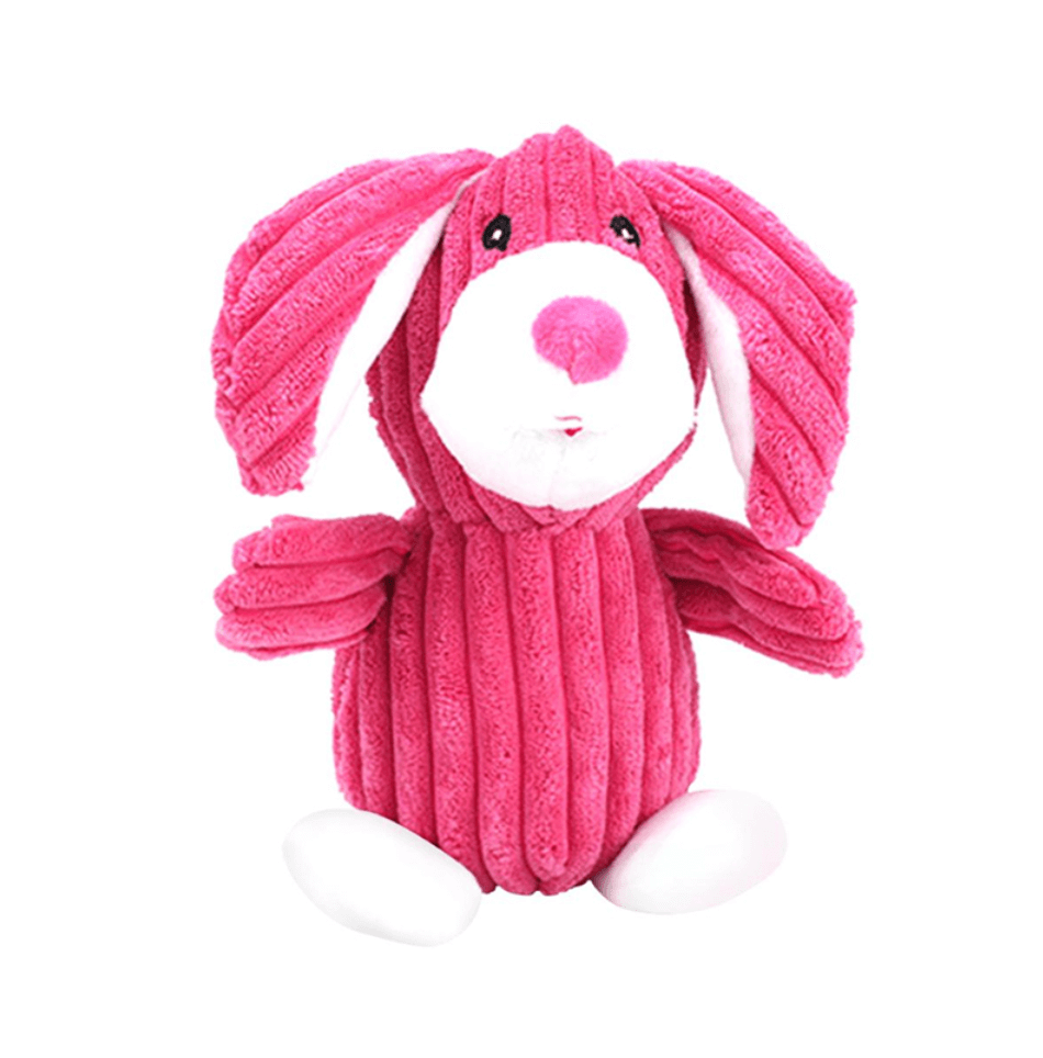 Cute pink rabbit Dog Soft Toy Animals Assorted Designs And Colours - Random Sent, perfect for pets only.