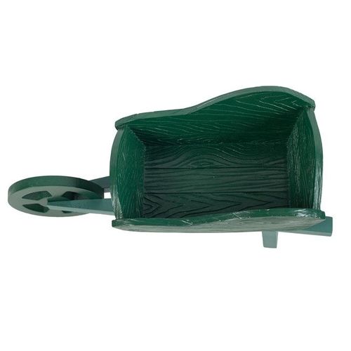 Brighten your garden with the Green Resin Wheelbarrow Planter, perfect for vibrant floral displays.