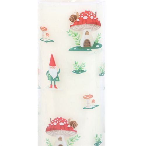 Gnome Sweet Gnome Spiced Apple Tube Candle featuring whimsical gnome and mushroom designs for a cosy ambience.