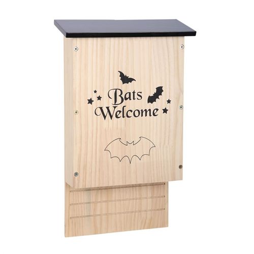 NatureNest Wooden Bat House offering a safe haven for bats, perfect for gardens and promoting biodiversity.
