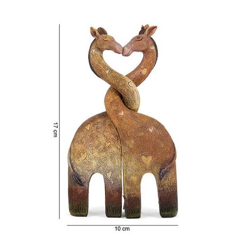 Charming Giraffe Family ornament, featuring two giraffes in a loving pose, perfect for any home decor.