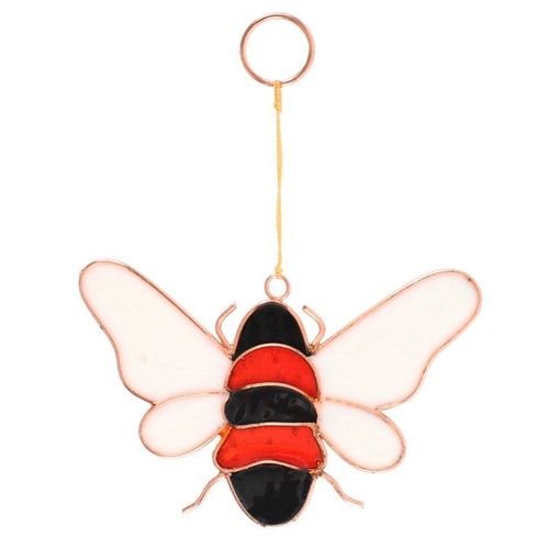 Colourful Bee Suncatcher designed to brighten gardens and windows, perfect for reflecting light beautifully.